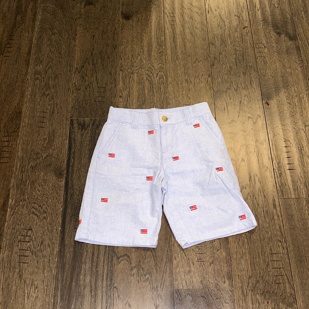 Janie and Jack boys Fourth of July flag shorts, size 5